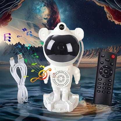 YETHKE Cosmic Astronaut Star Projector Night Light – LED ūko projektorius