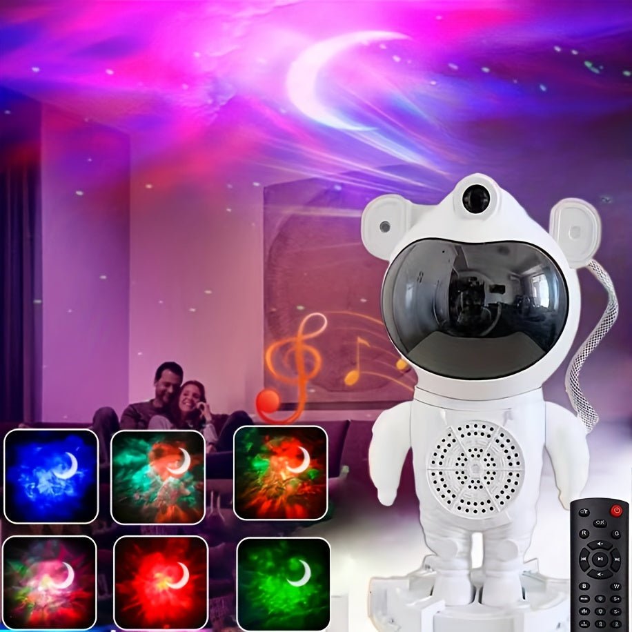 YETHKE Cosmic Astronaut Star Projector Night Light – LED ūko projektorius