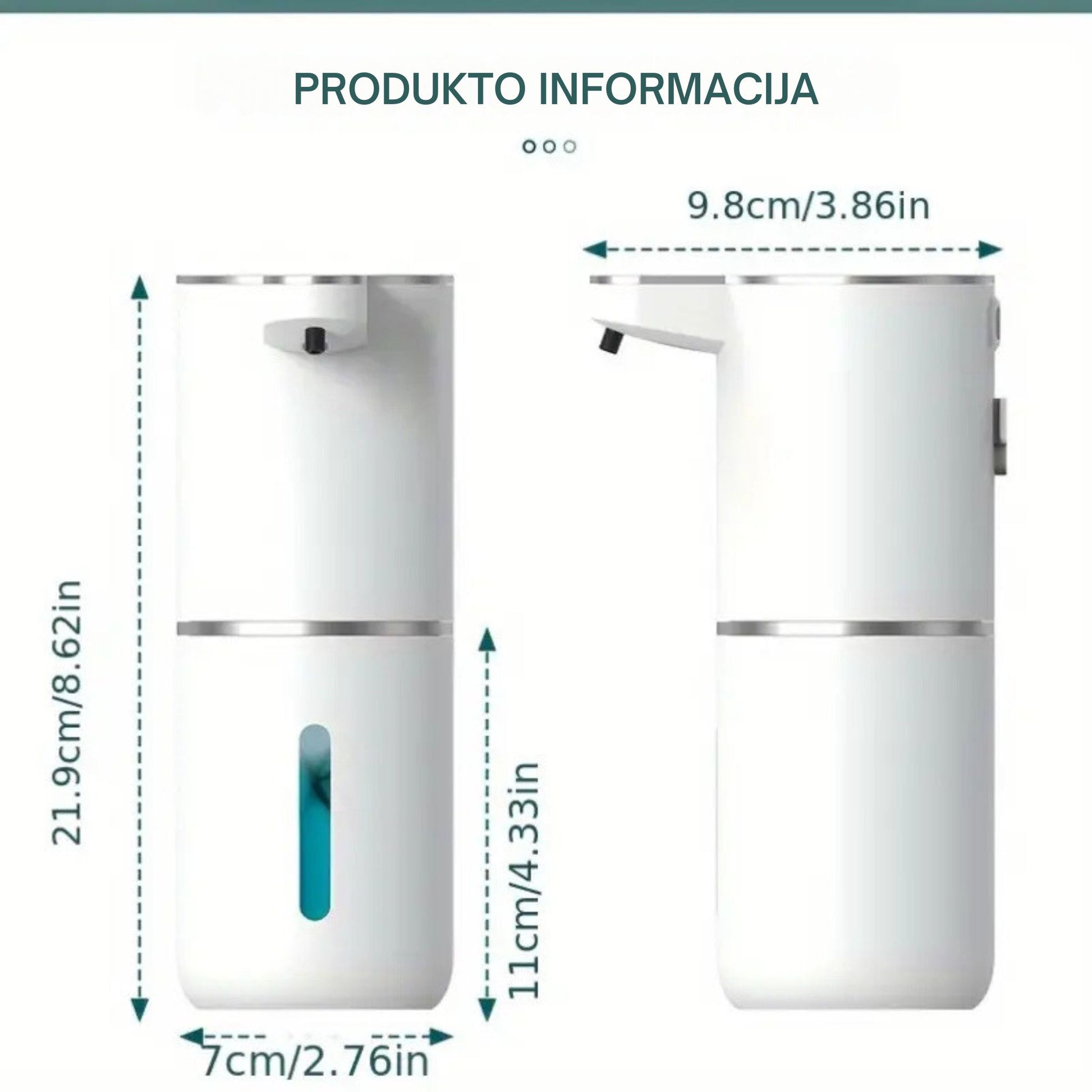 Automatinis putų muilo dozatorius HEEYCEM – Bekontaktis išmanusis rankų ploviklis su įkraunama ličio baterija, 500 mAh talpa – Tobula vonios aksesuarams, namų dekorui ir dovanoms