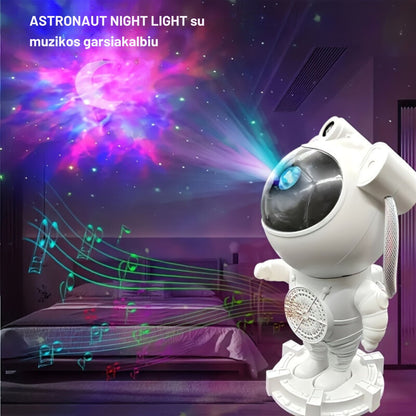 YETHKE Cosmic Astronaut Star Projector Night Light – LED ūko projektorius