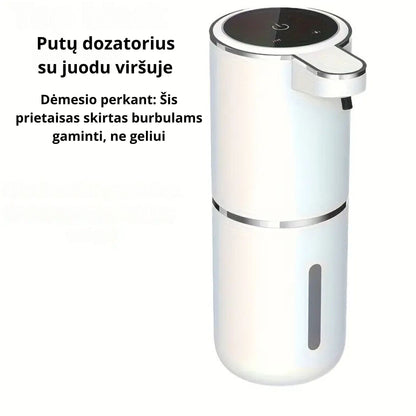 Automatinis putų muilo dozatorius HEEYCEM – Bekontaktis išmanusis rankų ploviklis su įkraunama ličio baterija, 500 mAh talpa – Tobula vonios aksesuarams, namų dekorui ir dovanoms